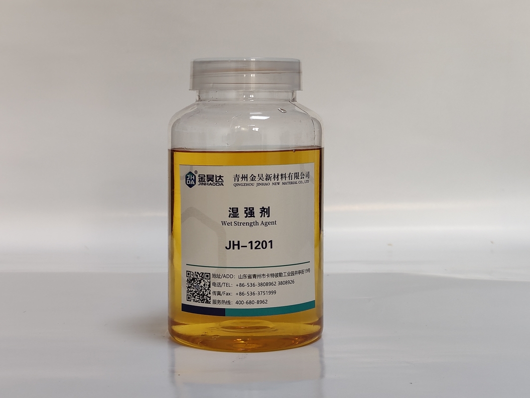 Geel Liquid Wet Strength Agent Wateroplosbaar pH 3,0-5,0 Viscositeit &lt; 300mpa.s voor opslag